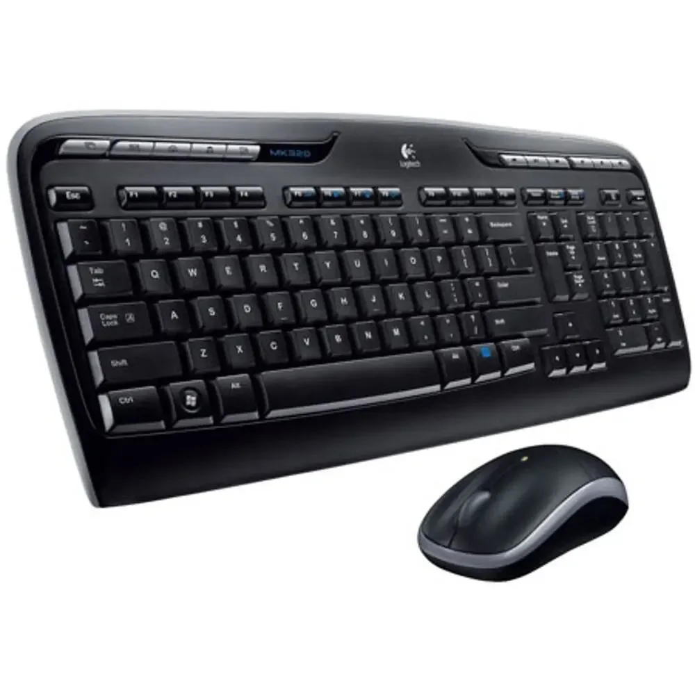 Logitech MK320 Wireless Keyboard Mouse Combo Full Size 2.4GHz USB Desktop